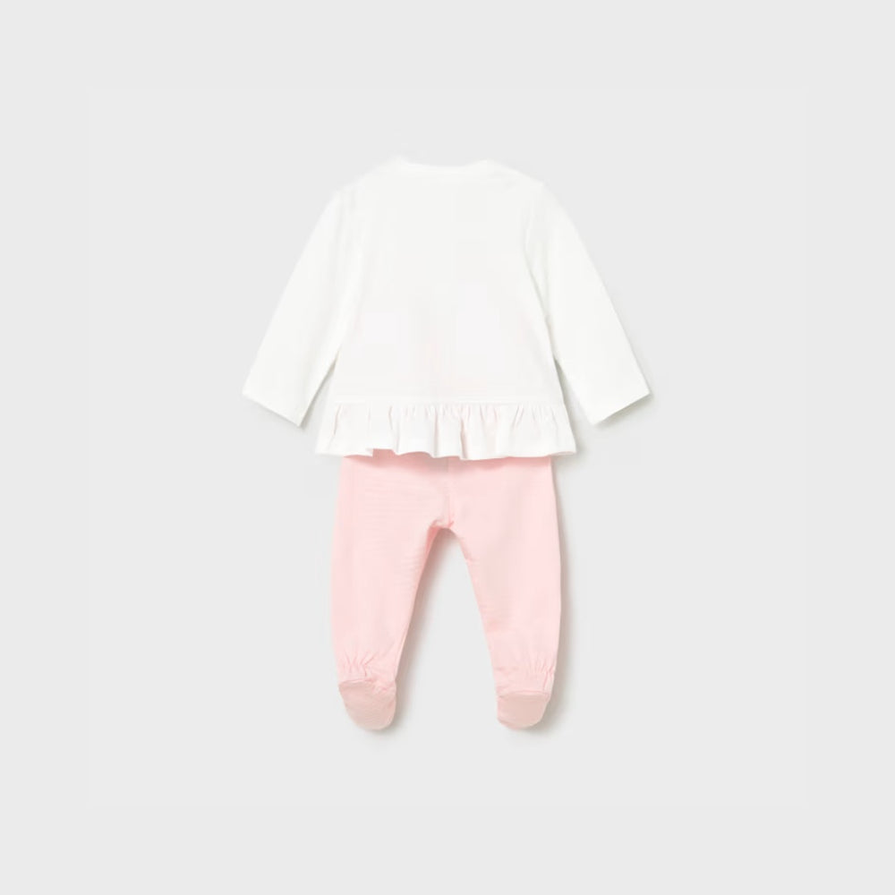Conjunto Polaina Y Camiseta Manga Larga Recien Nacida Rosa Baby Mayoral
