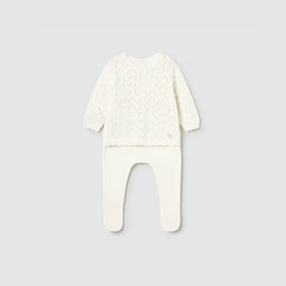 Conjunto Polaina y Jersey Tricot Recien Nacido Ceramica Mayoral