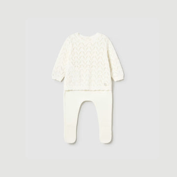 Conjunto Polaina y Jersey Tricot Recien Nacido Ceramica Mayoral