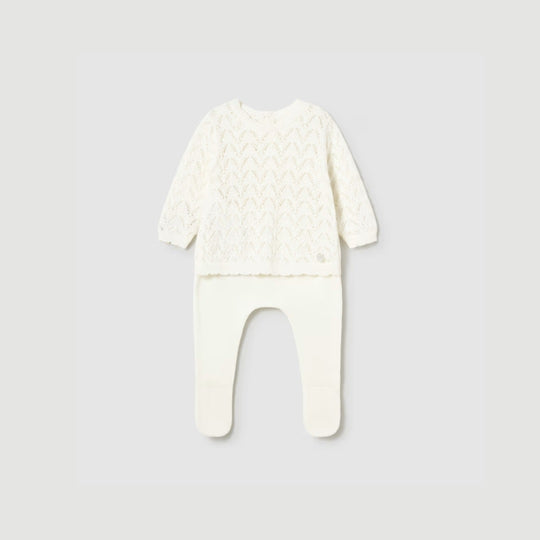 Conjunto Polaina y Jersey Tricot Recien Nacido Ceramica Mayoral