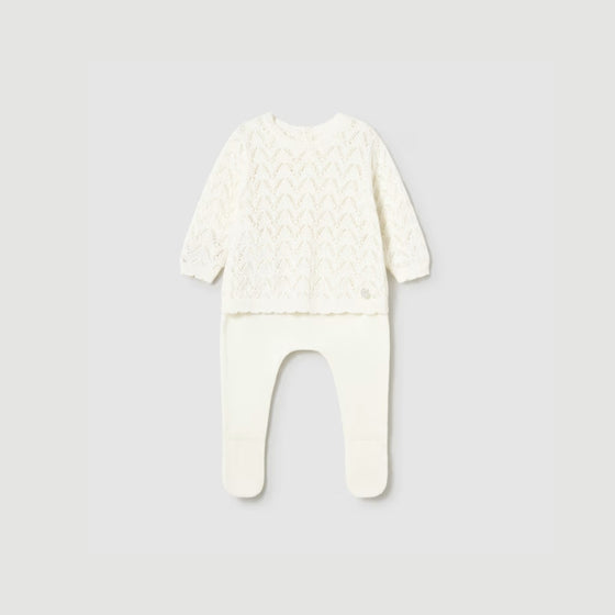 Conjunto Polaina y Jersey Tricot Recien Nacido Ceramica Mayoral