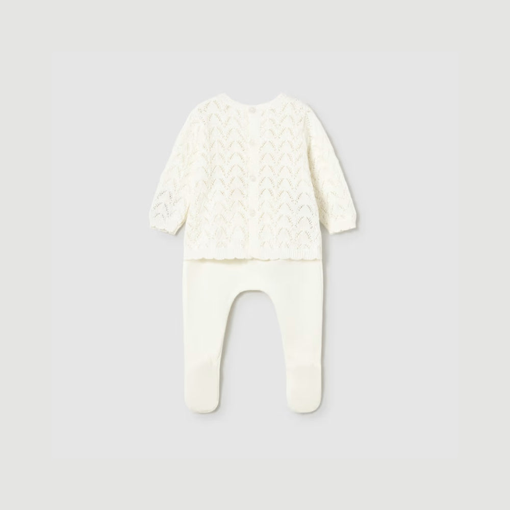 Conjunto Polaina y Jersey Tricot Recien Nacido Ceramica Mayoral