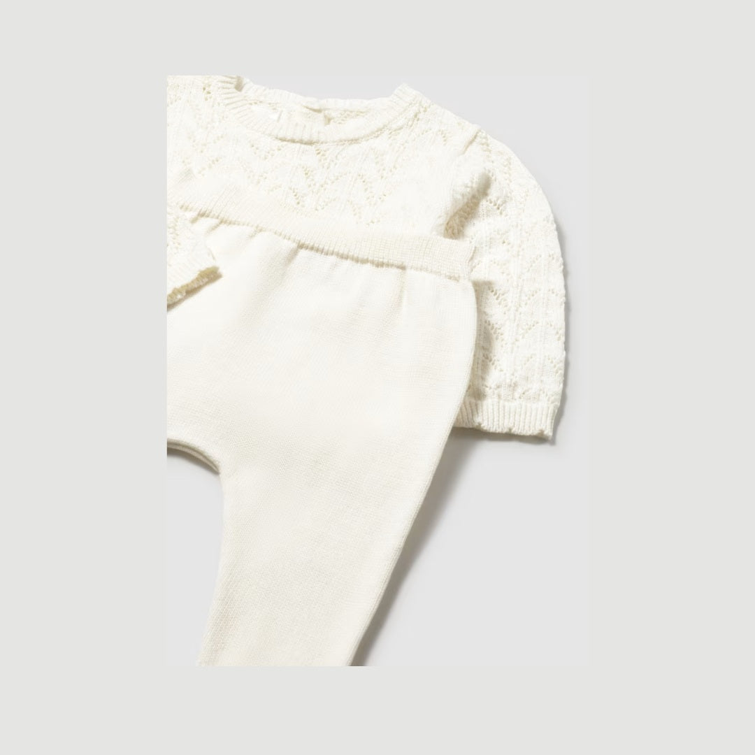 Conjunto Polaina y Jersey Tricot Recien Nacido Ceramica Mayoral