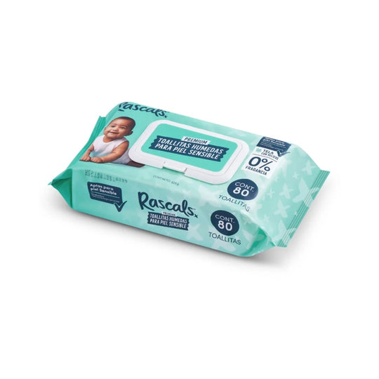 Pañitos Humedos Sensitive X80 Und Rascals