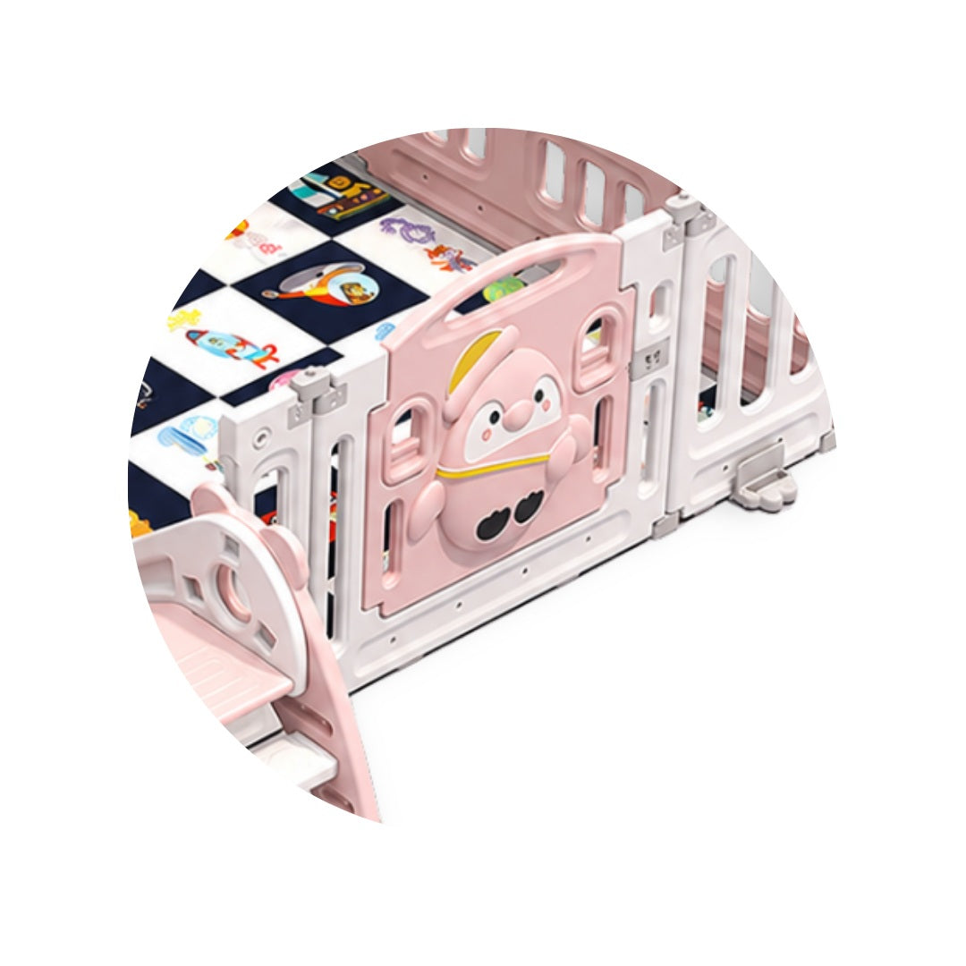 Parque Corral de Juegos X6 Diverpark Baby Cuchi Rosa