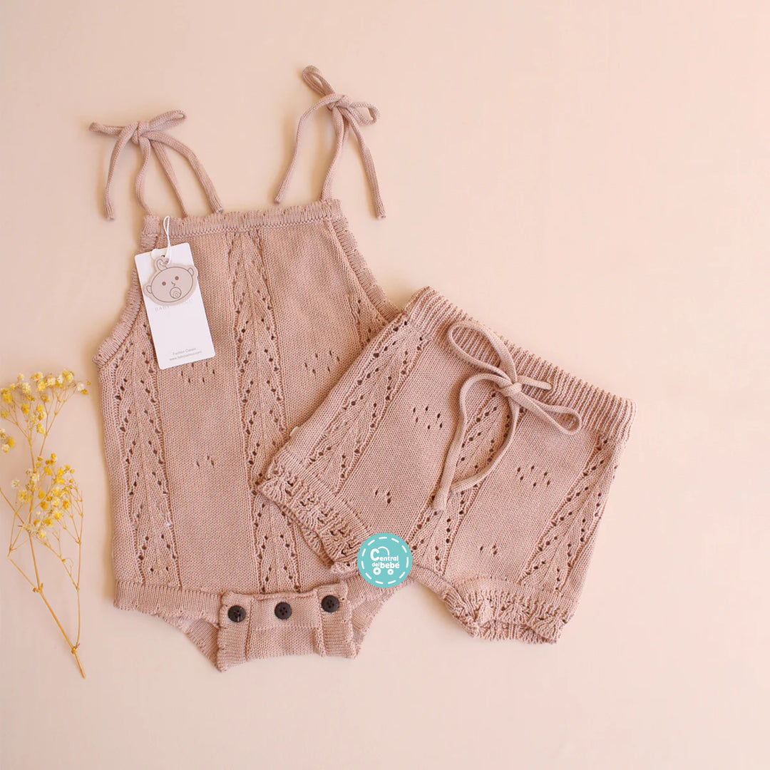 Set Tejido Short y Mameluco Taylor babysamuu