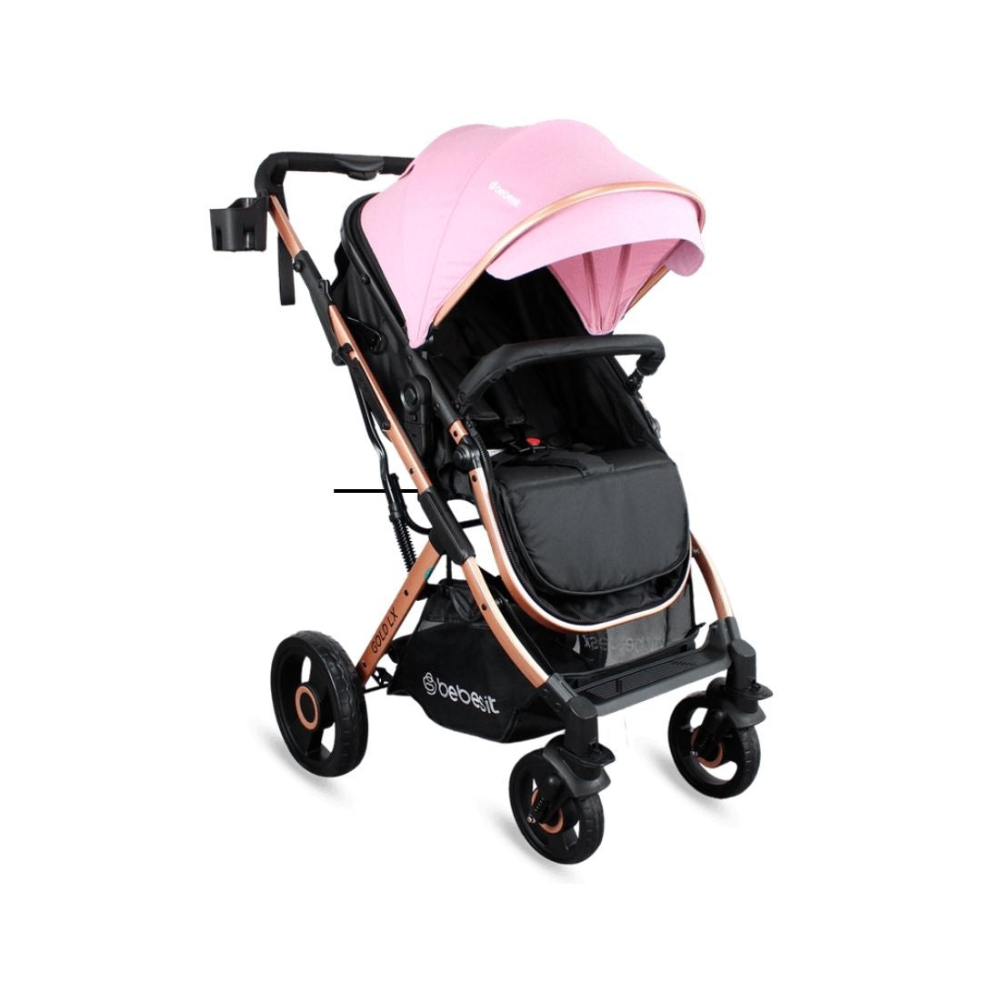 Coche Para Bebé Moises Gold Lx Rosa Bebesit