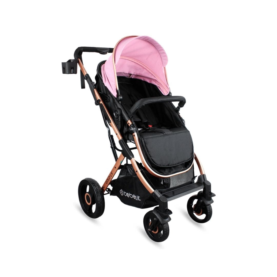 Coche Para Bebé Moises Gold Lx Rosa Bebesit