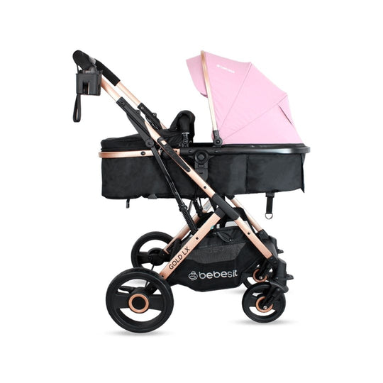 Coche Para Bebé Moises Gold Lx Rosa Bebesit