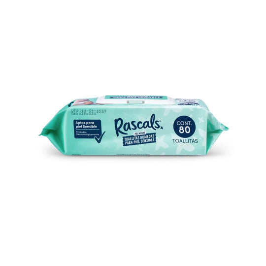 Pañitos Humedos Sensitive X80 Und Rascals