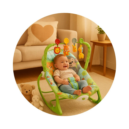 Silla Mecedora Rocker Leon Oso Azul