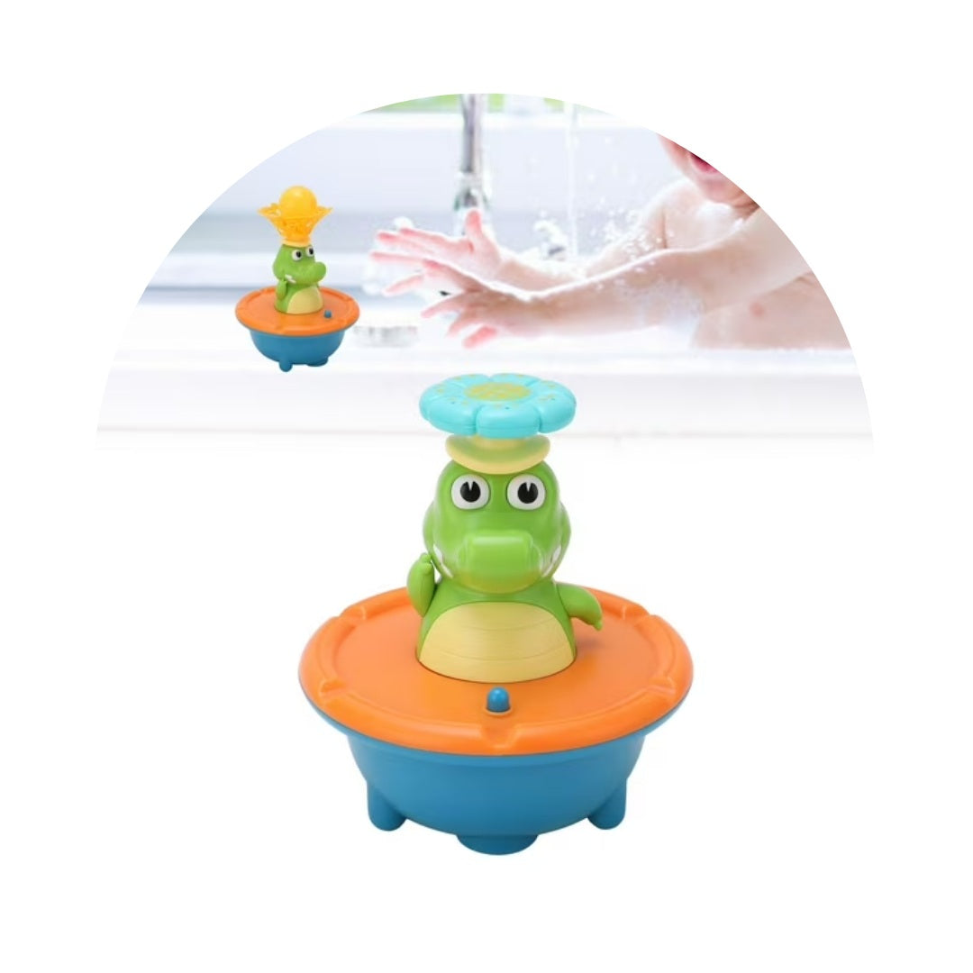 Juguete Para Baño Led y Splash Rociador Cocodrilo