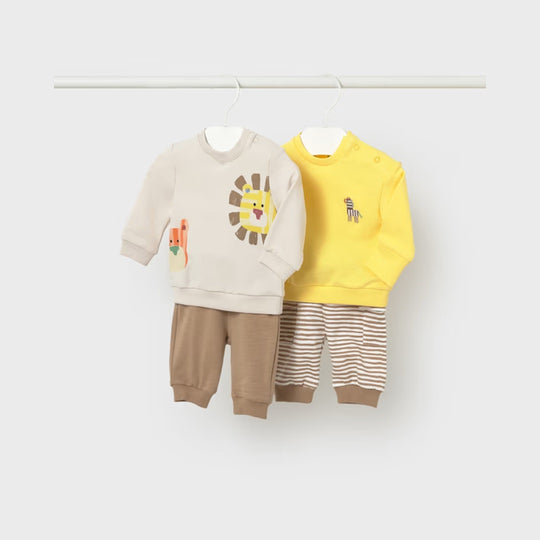 Conjunto Chandal 4 Piezas de Manga Larga Recien Nacido Mostaza Mayoral