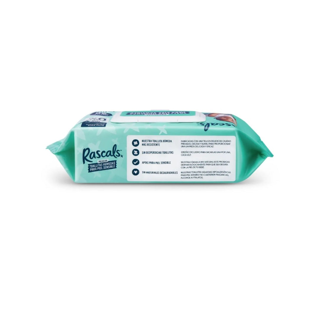 Pañitos Humedos Sensitive X80 Und Rascals