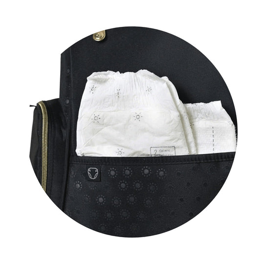 Pañalera Tipo Morral + Cambiador Fisher Price Loop Pack Negro