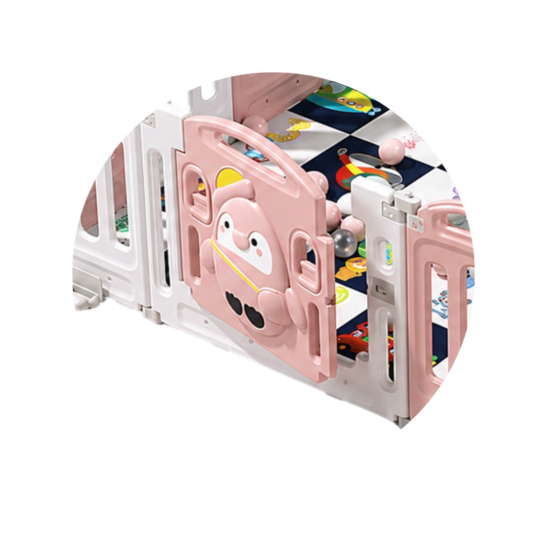 Parque Corral de Juegos X4 Bambule Baby Cuchi Rosa
