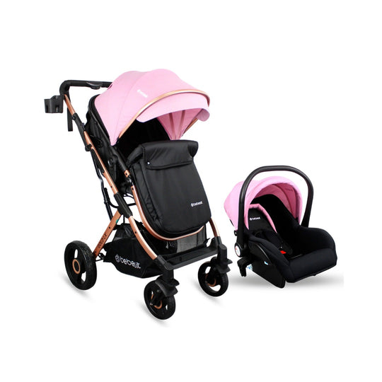 Coche Para Bebé Travel System Gold Lx Rosa Bebesit