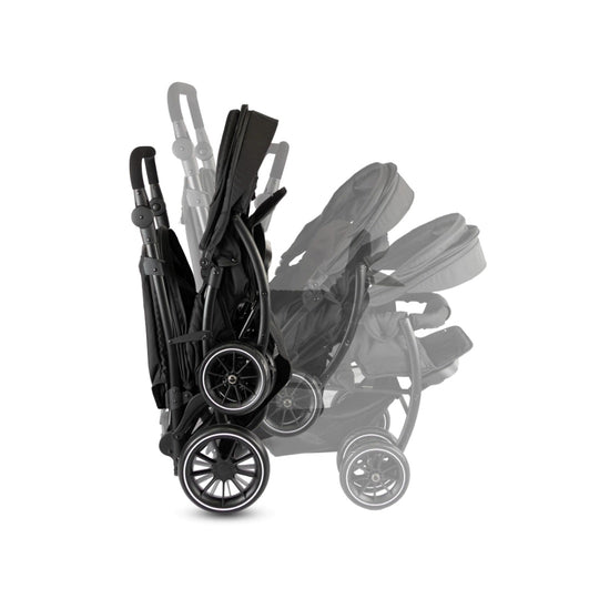 Coche Para Bebé Gemelar Bivo Premium Bebesit Negro