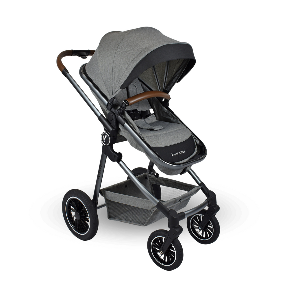 Coche Moises 3 en 1 de lujo Gris Abby Premium Baby