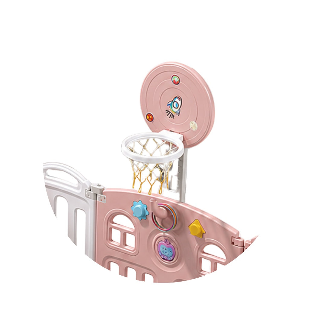 Parque Corral de Juegos X4 Bambule Baby Cuchi Rosa
