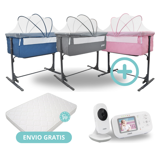 Combo Cuna Colecho Golf Priori + Colchoneta + Monitor De Video Digital Vtech