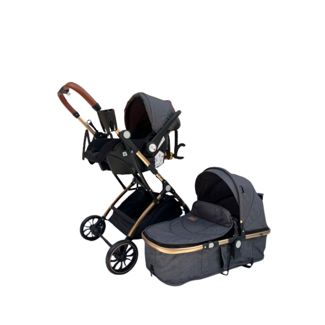 Coche Moises Small 3 en 1 Gris Maxibaby