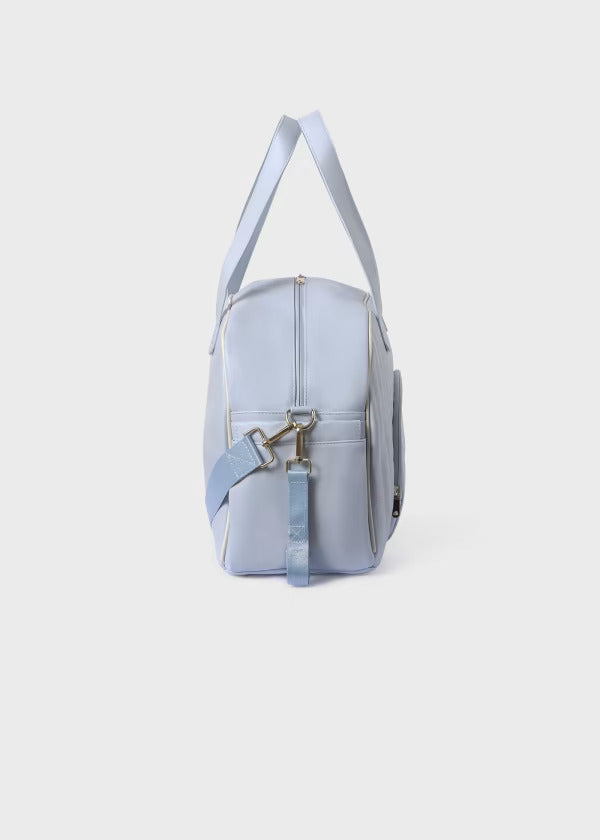 Combo Pañalera Bolso Acolchado + Neceser Oval Bebé Mayoral Cielo