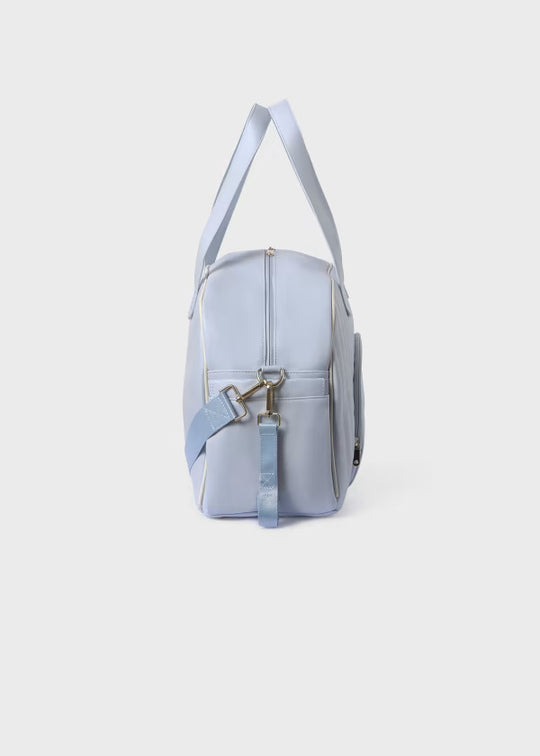 Combo Pañalera Bolso Acolchado + Neceser Oval Bebé Mayoral Cielo