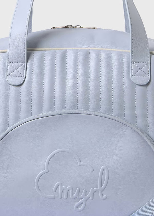 Combo Pañalera Bolso Acolchado + Neceser Oval Bebé Mayoral Cielo