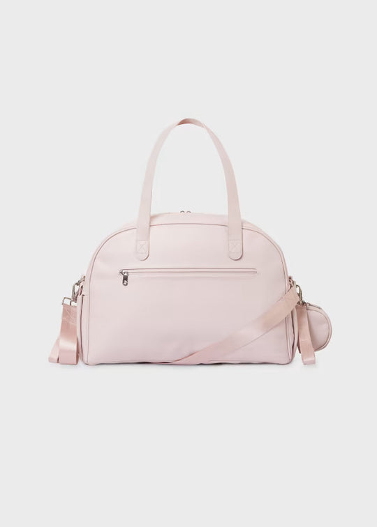 Combo Pañalera Bolso + Neceser y Cambiador Flecos Bebé Mayoral Baby Pink