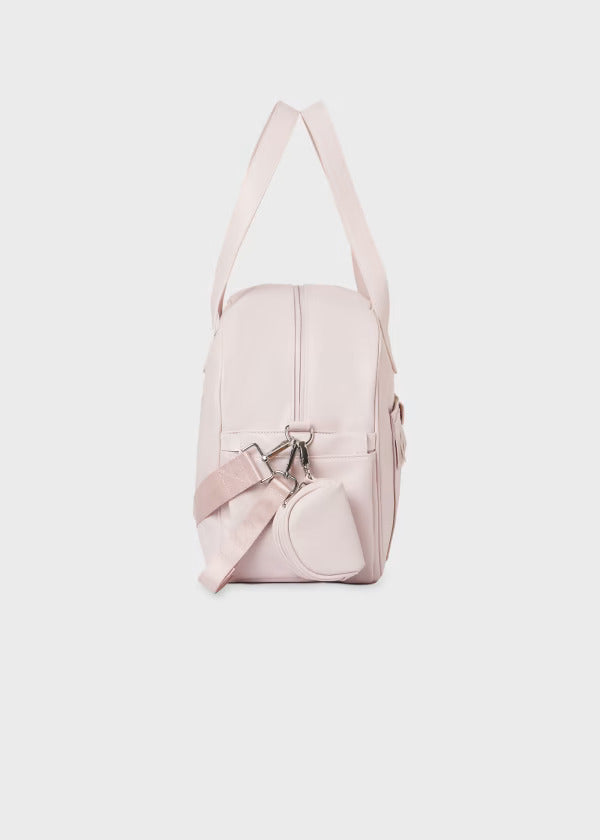 Combo Pañalera Bolso + Neceser y Cambiador Flecos Bebé Mayoral Baby Pink