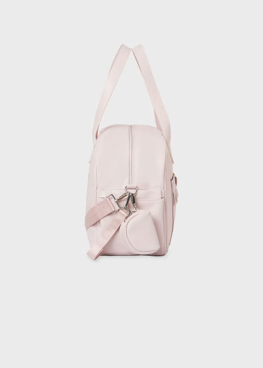 Combo Pañalera Bolso + Neceser y Cambiador Flecos Bebé Mayoral Baby Pink