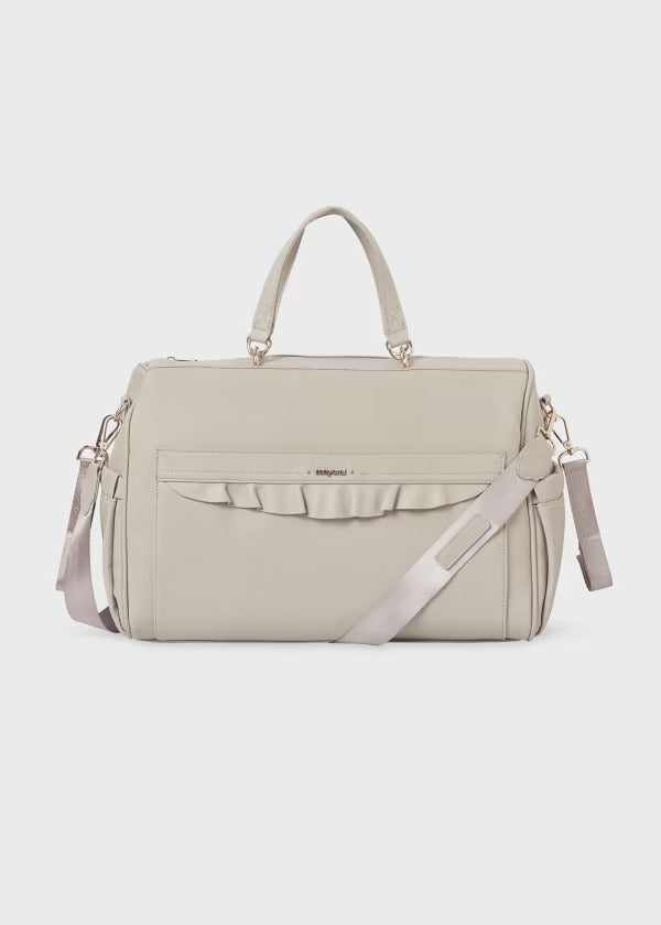Combo Pañalera Bolso + Nevera y Cambiador Volante Bebé Mayoral Topo