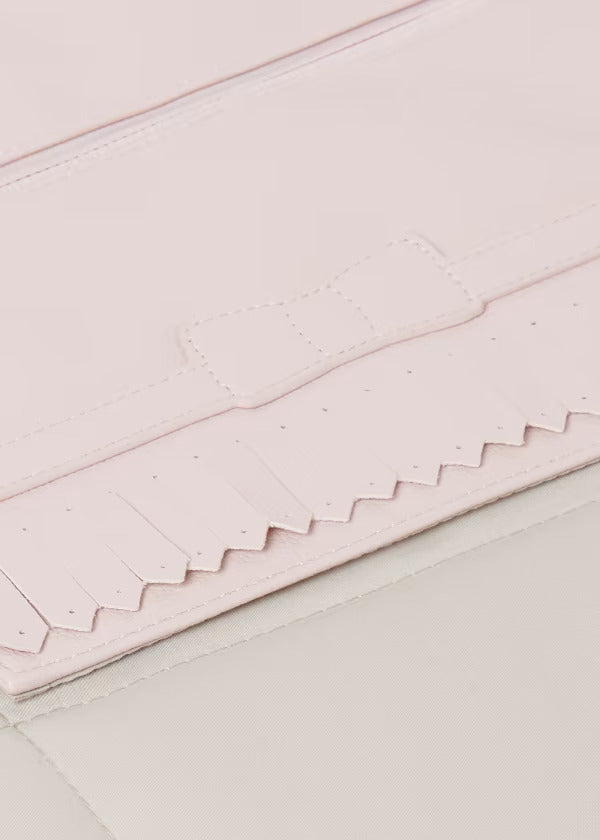 Combo Pañalera Bolso + Neceser y Cambiador Flecos Bebé Mayoral Baby Pink