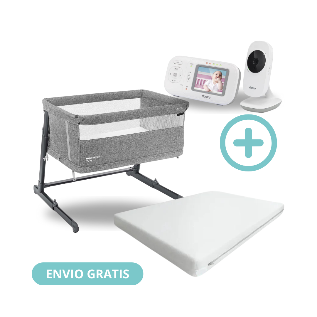 Combo Corral Cuna Colecho Bedside Nest + Colchoneta Ultrasuave + Monitor De Video Digital Vtech