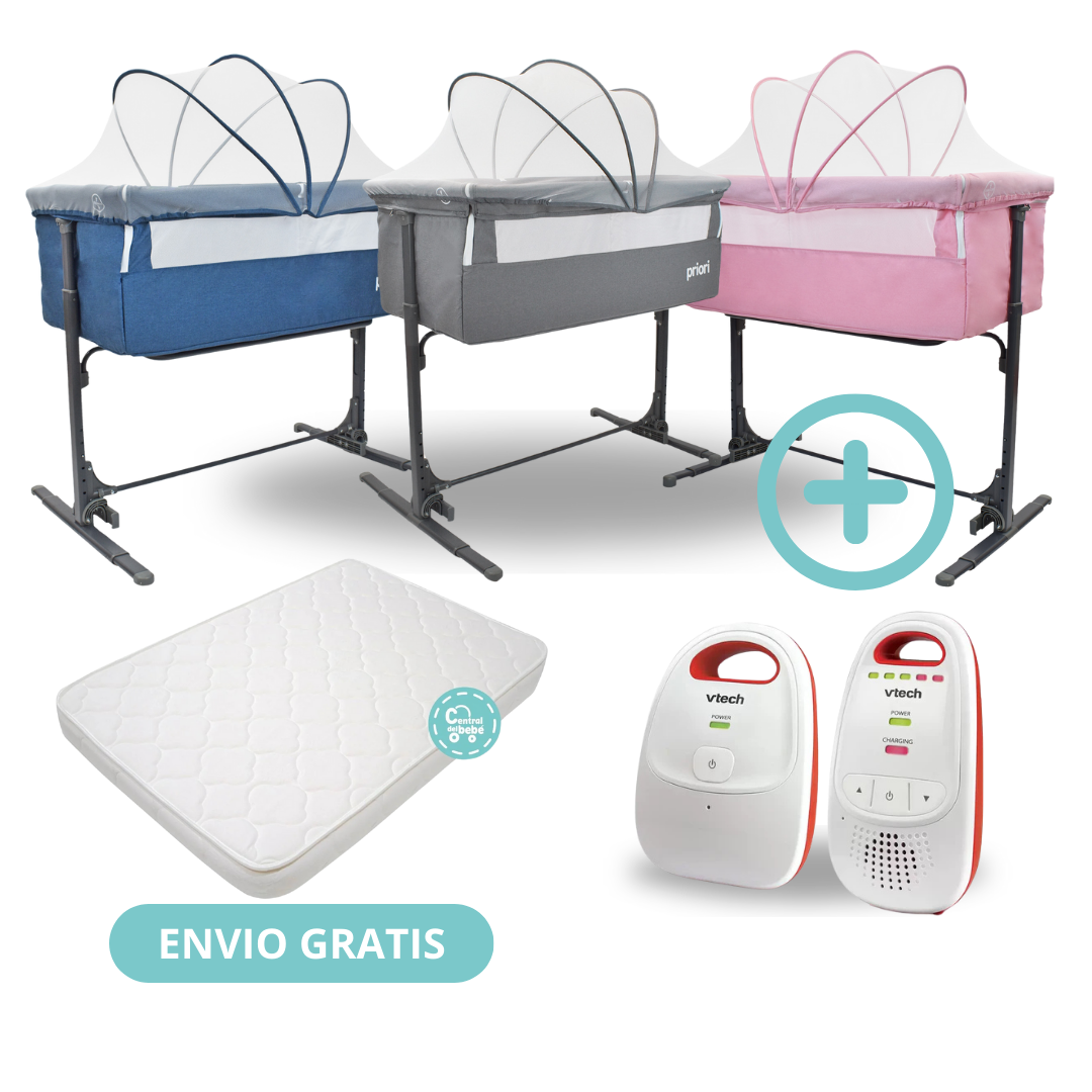 Combo Cuna Colecho Golf Priori + Colchoneta + Monitor Dect Básico Vtech