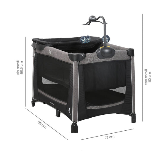 Cuna Corral Toronto Premium Baby Negro