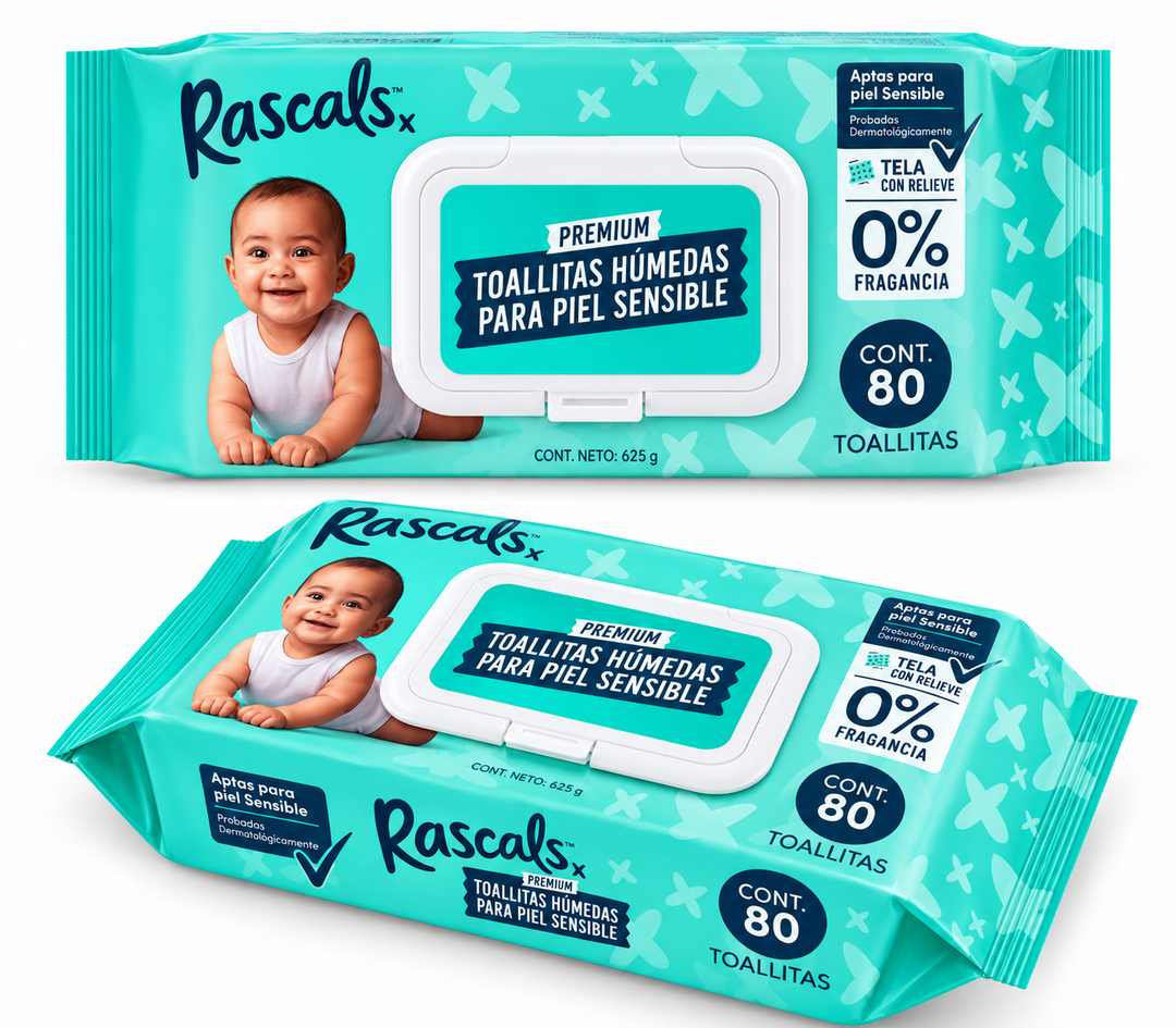 Combo Pañitos Humedos Rascals 160 Unds