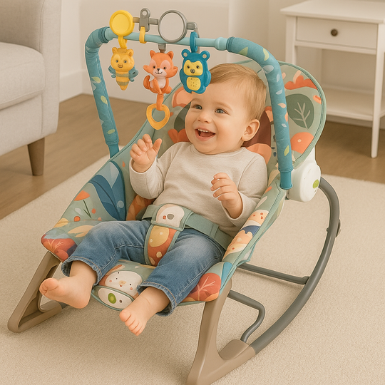 Silla Mecedora Rocker Ardilla Gris Ibaby