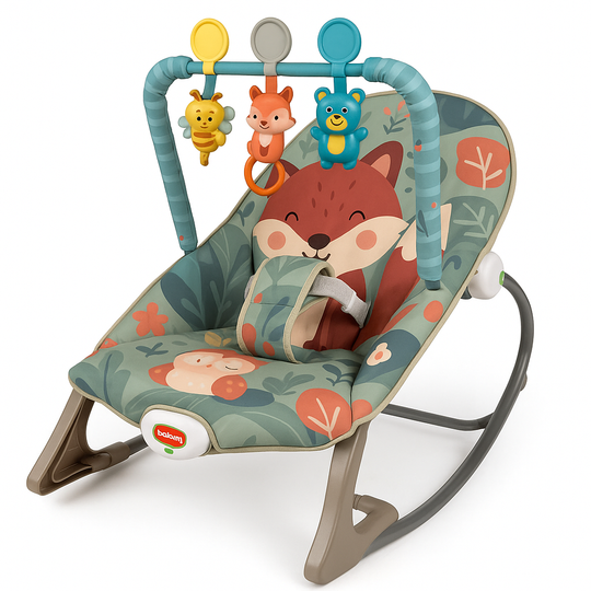 Silla Mecedora Rocker Ardilla Gris Ibaby