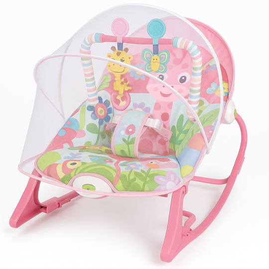 Silla Mecedora Rocker Jirafa Rosa Ibaby