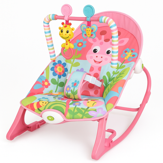 Silla Mecedora Rocker Jirafa Rosa Ibaby