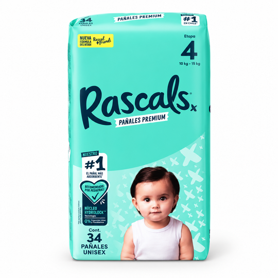 Set X 2 Pañales Rascals T4 X 34 Unds