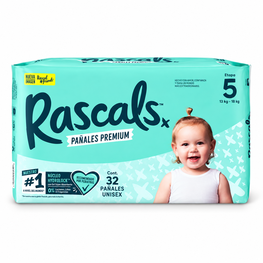 Pañales T5 X 32 Unds Rascals