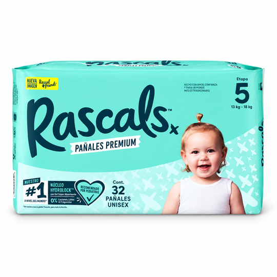 Pañales T5 X 32 Unds Rascals