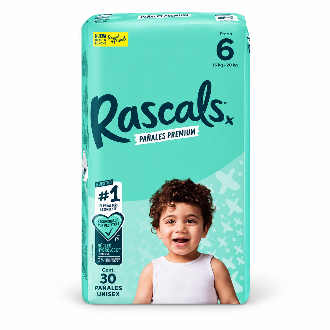 Pañales T6 X 30 Unds Rascals