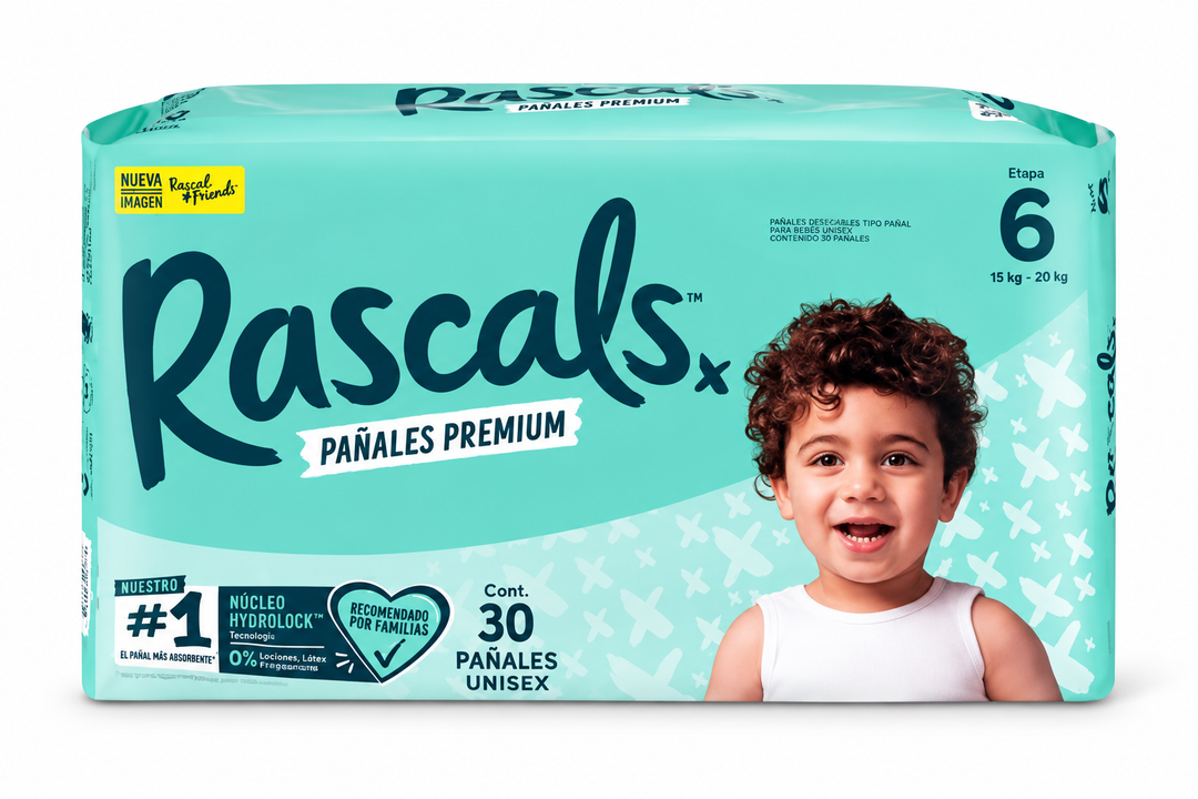 Pañales T6 X 30 Unds Rascals