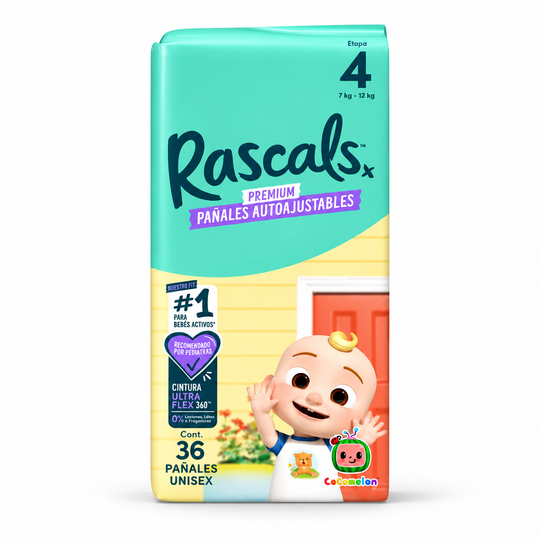Pañales Cocomelon Rascals Pants T4 X 36 Unds