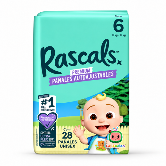 Pañales Cocomelon Rascals Pants T6 X 28 Unds