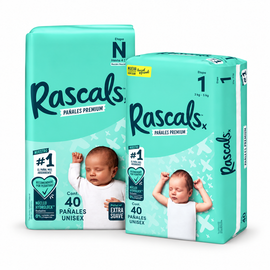 Set Pañales TRN X40 Más Pañales T 1 X40 Rascals